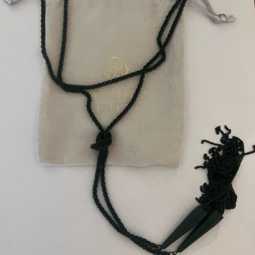 Kendra Scott Phara Necklace in Matte Green